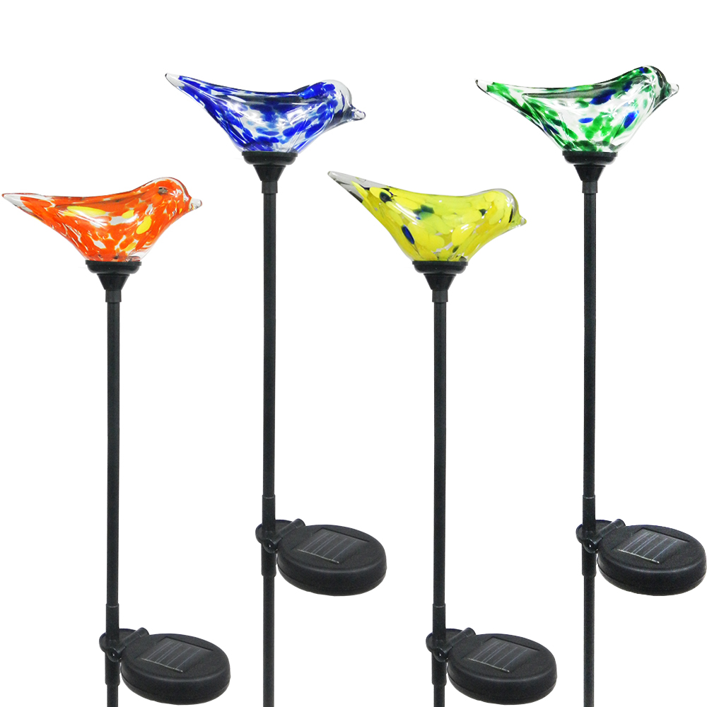 solar bird stake light